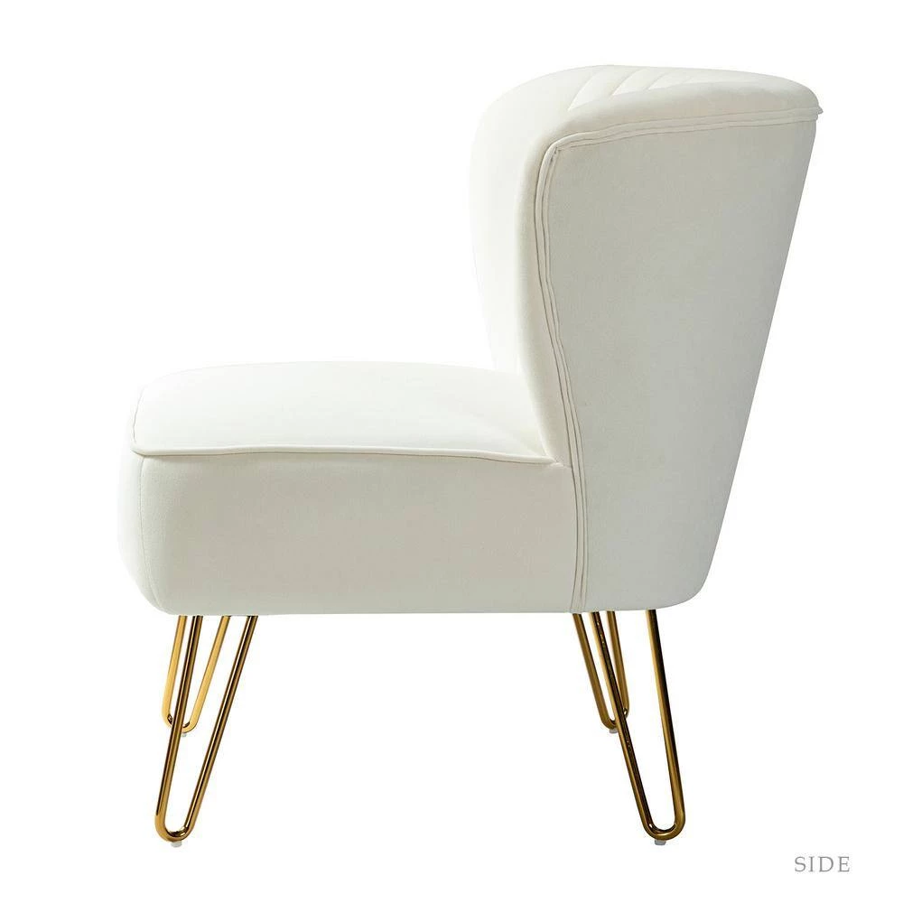 Alonzo Ivory Side Chair with Tufted Back by JAYDEN CREATION 2 Alonzo Ivory Side Chair with Tufted Back by JAYDEN CREATION - Image 2