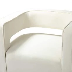 Bettina Golden Legs Ivory Velvet Barrel Arm Chair with Metal Base by JAYDEN CREATION -JAYDEN CREATION Sales ivory jayden creation accent chairs chm0141 ivory 1f 1000