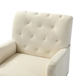 Enrica Ivory Armchair with Nailhead Trim (Set of 2) by JAYDEN CREATION -JAYDEN CREATION Sales ivory jayden creation accent chairs chm0232 ivory s2 1f 1000