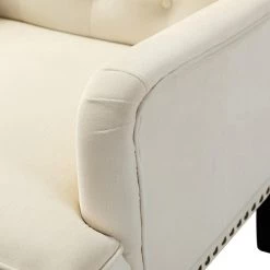 Enrica Ivory Armchair with Nailhead Trim (Set of 2) by JAYDEN CREATION -JAYDEN CREATION Sales ivory jayden creation accent chairs chm0232 ivory s2 44 1000