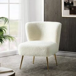 Gabriel Upholstered Ivory Side Chair with Metal Legs by JAYDEN CREATION 19 Gabriel Upholstered Ivory Side Chair with Metal Legs by JAYDEN CREATION -JAYDEN CREATION Sales ivory jayden creation accent chairs chm0381 ivory 31 1000