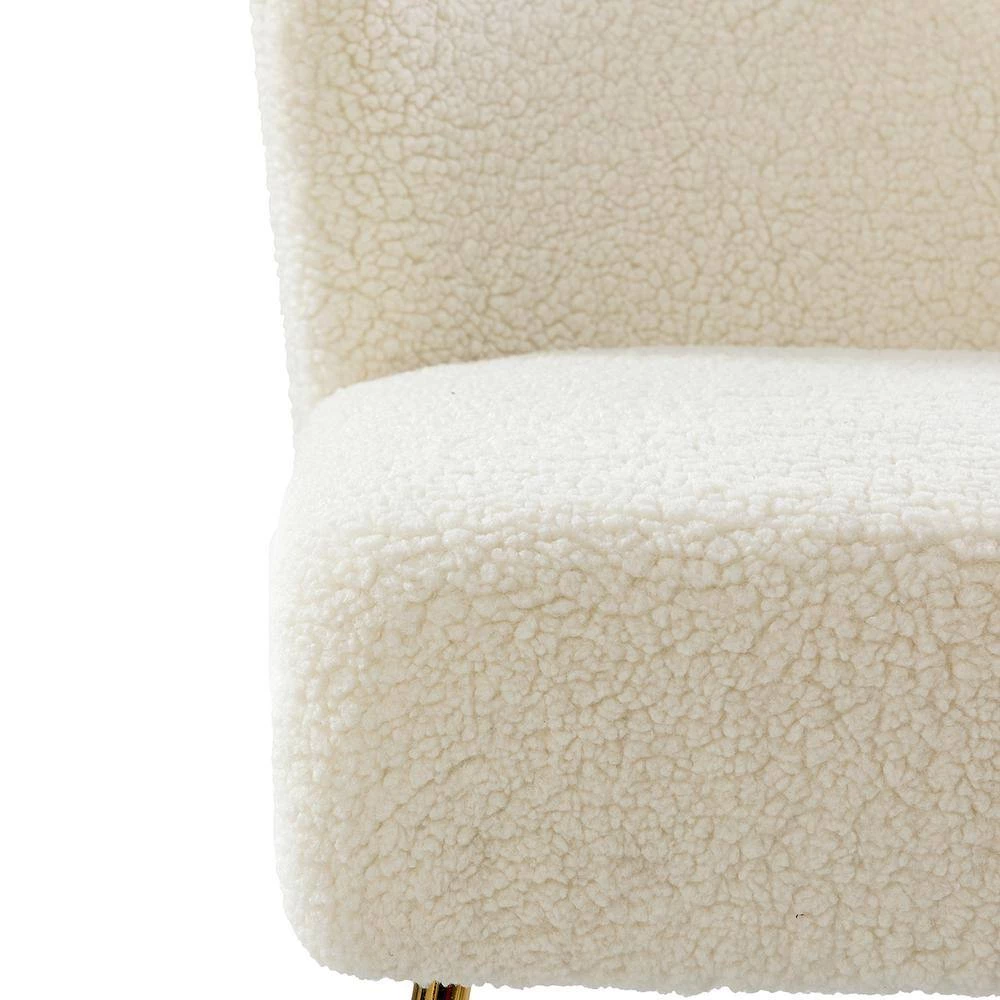 Gabriel Upholstered Ivory Side Chair with Metal Legs by JAYDEN CREATION 7 Gabriel Upholstered Ivory Side Chair with Metal Legs by JAYDEN CREATION - Image 7