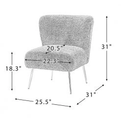 Gabriel Upholstered Ivory Side Chair with Metal Legs by JAYDEN CREATION 18 Gabriel Upholstered Ivory Side Chair with Metal Legs by JAYDEN CREATION -JAYDEN CREATION Sales ivory jayden creation accent chairs chm0381 ivory 76 1000