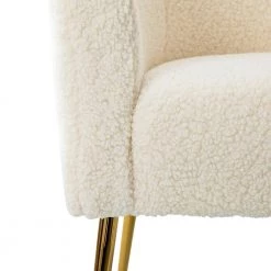 Bolzano Ivory Barrel Chair with Metal Legs by JAYDEN CREATION -JAYDEN CREATION Sales ivory jayden creation accent chairs chm0403 ivory 44 1000