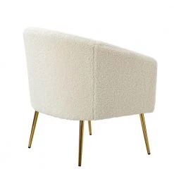 Bolzano Ivory Barrel Chair with Metal Legs by JAYDEN CREATION -JAYDEN CREATION Sales ivory jayden creation accent chairs chm0403 ivory c3 1000