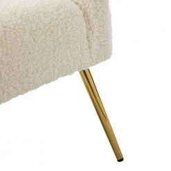 Bolzano Ivory Barrel Chair with Metal Legs by JAYDEN CREATION -JAYDEN CREATION Sales ivory jayden creation accent chairs chm0403 ivory fa 1000