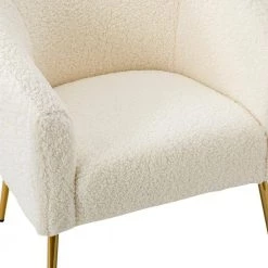 Bolzano Ivory Barrel Chair with Metal Legs (Set of 2) by JAYDEN CREATION 14 Bolzano Ivory Barrel Chair with Metal Legs (Set of 2) by JAYDEN CREATION -JAYDEN CREATION Sales ivory jayden creation accent chairs chm0403 ivory s2 4f 1000