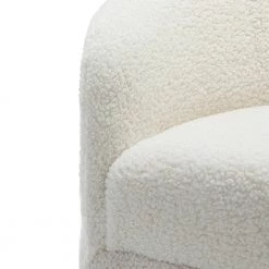 Cadeddu Ivory Swivel Barrel Chair with Metal Base by JAYDEN CREATION -JAYDEN CREATION Sales ivory jayden creation accent chairs chm0450 ivory 44 1000