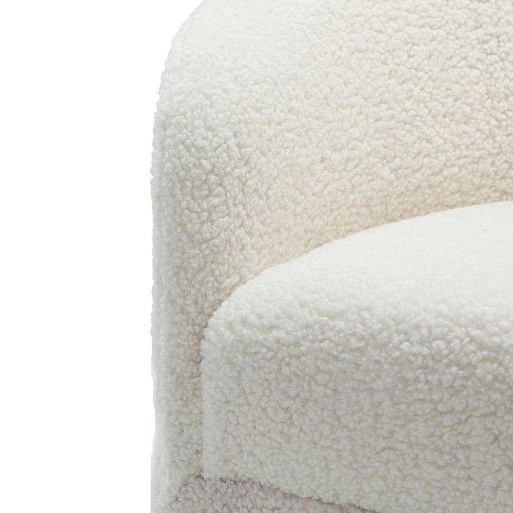 Cadeddu Ivory Swivel Barrel Chair with Metal Base (Set of 2) by JAYDEN CREATION 7 Cadeddu Ivory Swivel Barrel Chair with Metal Base (Set of 2) by JAYDEN CREATION - Image 7