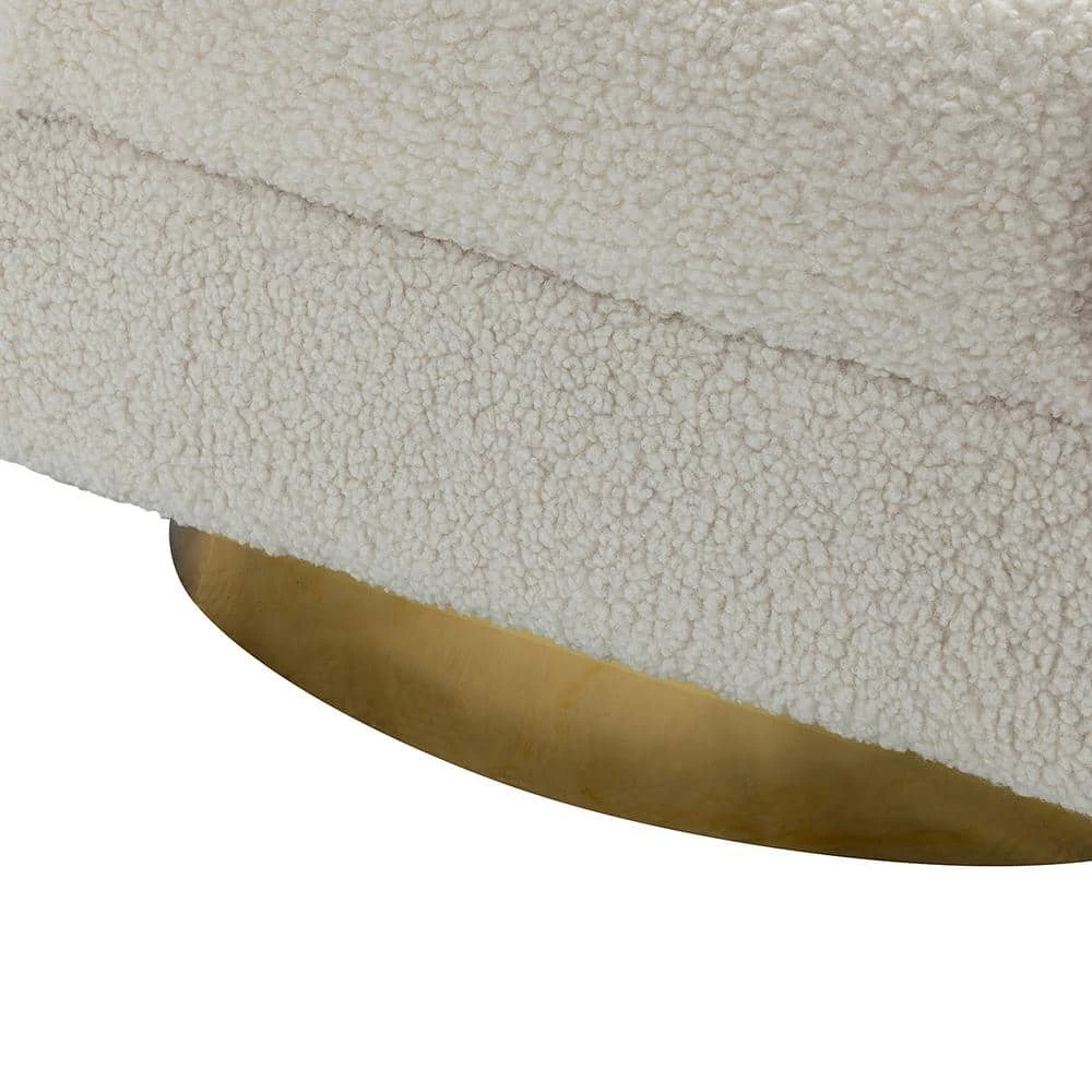 Cadeddu Ivory Swivel Barrel Chair with Metal Base (Set of 2) by JAYDEN CREATION 8 Cadeddu Ivory Swivel Barrel Chair with Metal Base (Set of 2) by JAYDEN CREATION - Image 8