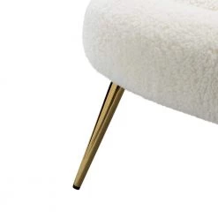 Virbius Ivory Barrel Chair with Metal Legs by JAYDEN CREATION -JAYDEN CREATION Sales ivory jayden creation accent chairs chm0459 ivory fa 1000