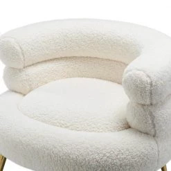 Virbius Ivory Barrel Chair with Metal Legs (Set of 2) by JAYDEN CREATION -JAYDEN CREATION Sales ivory jayden creation accent chairs chm0459 ivory s2 4f 1000