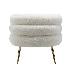 Virbius Ivory Barrel Chair with Metal Legs (Set of 2) by JAYDEN CREATION -JAYDEN CREATION Sales ivory jayden creation accent chairs chm0459 ivory s2 66 1000