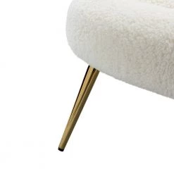 Virbius Ivory Barrel Chair with Metal Legs (Set of 2) by JAYDEN CREATION -JAYDEN CREATION Sales ivory jayden creation accent chairs chm0459 ivory s2 fa 1000