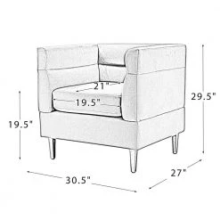 Maya Ivory Barrel Chair with Metal Legs (Set of 2) by JAYDEN CREATION -JAYDEN CREATION Sales ivory jayden creation accent chairs chm0597 ivory s2 76 1000