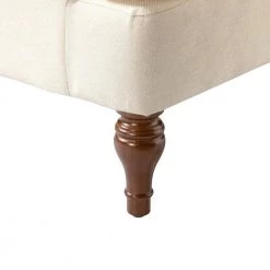 Bastien Ivory Armchair with Wooden Legs by JAYDEN CREATION -JAYDEN CREATION Sales ivory jayden creation accent chairs chm0606 ivory fa 1000