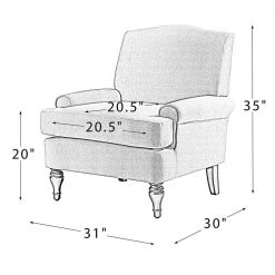 Bastien Ivory Armchair with Wooden Legs (Set of 2) by JAYDEN CREATION -JAYDEN CREATION Sales ivory jayden creation accent chairs chm0606 ivory s2 76 1000