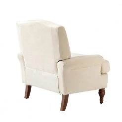 Bastien Ivory Armchair with Wooden Legs (Set of 2) by JAYDEN CREATION -JAYDEN CREATION Sales ivory jayden creation accent chairs chm0606 ivory s2 c3 1000