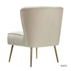 Monica Ivory GoLd Legs Velvet Side Chair by JAYDEN CREATION -JAYDEN CREATION Sales ivory jayden creation accent chairs chmjm002 ivory c3 1000