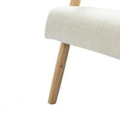 Isse Ivory Armchair with Solid Wood Legs by JAYDEN CREATION -JAYDEN CREATION Sales ivory jayden creation accent chairs chs0554 ivory fa 1000