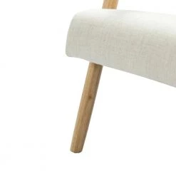 Isse Ivory Armchair with Solid Wood Legs set of 2 by JAYDEN CREATION -JAYDEN CREATION Sales ivory jayden creation accent chairs chs0554 ivory s2 fa 1000