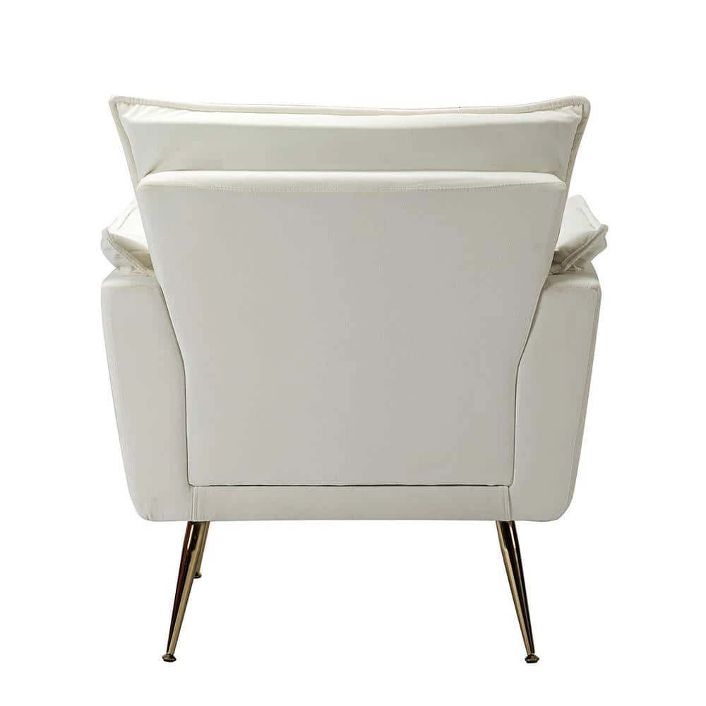 Mδ nico Contemporary and Classic Ivory Armchair with Metal (Set of 2) by JAYDEN CREATION 3 Mδ nico Contemporary and Classic Ivory Armchair with Metal (Set of 2) by JAYDEN CREATION - Image 3