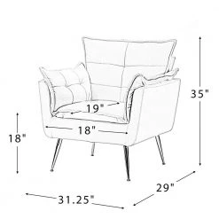 Mδ nico Contemporary and Classic Ivory Armchair with Metal (Set of 2) by JAYDEN CREATION 18 Mδ nico Contemporary and Classic Ivory Armchair with Metal (Set of 2) by JAYDEN CREATION -JAYDEN CREATION Sales ivory jayden creation accent chairs chwh0284 ivory s2 76 1000
