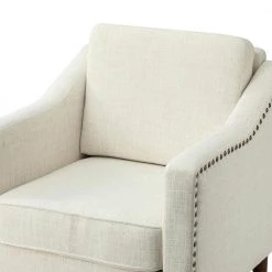 Celio Ivory Armchair with Wooden Legs (Set of 2) by JAYDEN CREATION -JAYDEN CREATION Sales ivory jayden creation accent chairs chwh0599 ivory s2 44 1000