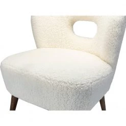 Mini Ivory Vegan Lambskin Sherpa Upholstery Barrel Chair by JAYDEN CREATION -JAYDEN CREATION Sales ivory jayden creation accent chairs hm0004 ivory 44 1000