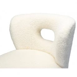 Mini Ivory Vegan Lambskin Sherpa Upholstery Barrel Chair by JAYDEN CREATION -JAYDEN CREATION Sales ivory jayden creation accent chairs hm0004 ivory 4f 1000