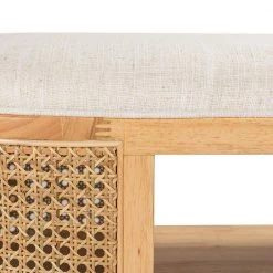 Latoya 47 in. W x 16 in. D x 19 in. H Ivory Storage Bench with Solid Wood Legs by JAYDEN CREATION -JAYDEN CREATION Sales ivory jayden creation bedroom benches bes0581 ivory 1f 1000