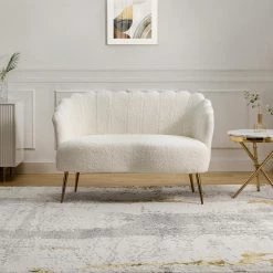 Menephron 51.5 in. Ivory Loveseat with Metal Legs by JAYDEN CREATION 19 Menephron 51.5 in. Ivory Loveseat with Metal Legs by JAYDEN CREATION -JAYDEN CREATION Sales ivory jayden creation loveseats sfm0452 ivory 31 1000