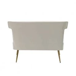 Cupid 46 in. Armless Comfy Tufted Ivory Loveseat with Nailhead Trim by JAYDEN CREATION -JAYDEN CREATION Sales ivory jayden creation loveseats sfm0509 ivory 66 1000