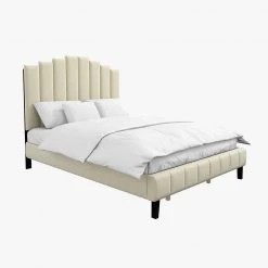 Chaonian 62 in. W Ivory Tufted Upholstered Platform Bed with Center Legs by JAYDEN CREATION 13 Chaonian 62 in. W Ivory Tufted Upholstered Platform Bed with Center Legs by JAYDEN CREATION -JAYDEN CREATION Sales ivory jayden creation platform beds bst0379 qb ivory c3 1000