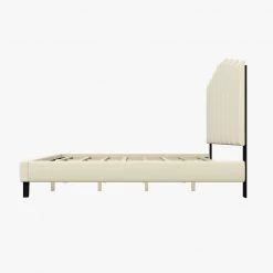 Chaonian 62 in. W Ivory Tufted Upholstered Platform Bed with Center Legs by JAYDEN CREATION 17 Chaonian 62 in. W Ivory Tufted Upholstered Platform Bed with Center Legs by JAYDEN CREATION -JAYDEN CREATION Sales ivory jayden creation platform beds bst0379 qb ivory fa 1000