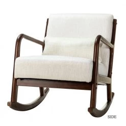 Cecilia Ivory Rocking Chair with Tight Back by JAYDEN CREATION