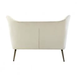 Esteban 50 in. Tufted Wingback Ivory Loveseat with Metal Legs by JAYDEN CREATION -JAYDEN CREATION Sales ivory jayden creation sofas couches sfdt0272 ivory 66 1000