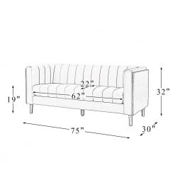 Nedymnus 75 in. Ivory Sofa with Removable Seat Cushions by JAYDEN CREATION 18 Nedymnus 75 in. Ivory Sofa with Removable Seat Cushions by JAYDEN CREATION -JAYDEN CREATION Sales ivory jayden creation sofas couches sfyjh0443 ivory a b 76 1000