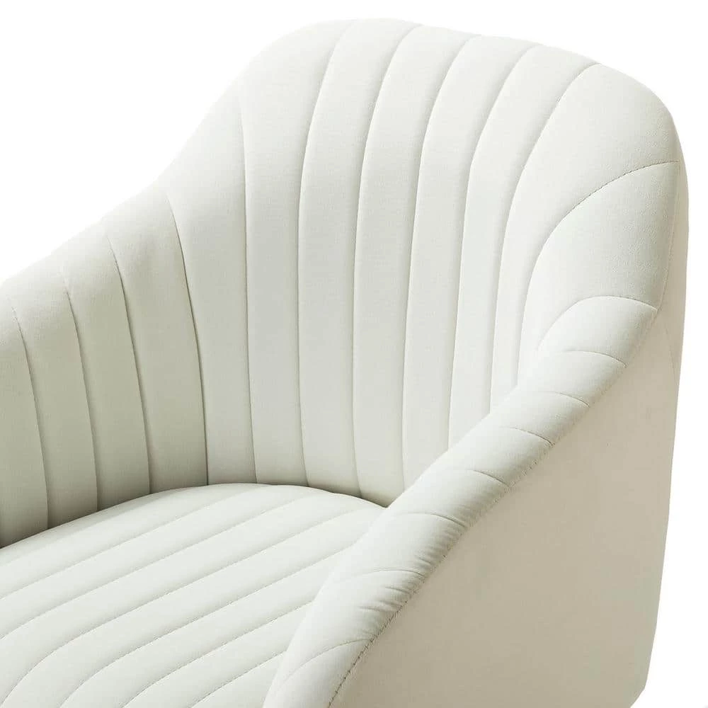 Jacinda Ivory Velvet Task Chair with Tufted Back by JAYDEN CREATION 6 Jacinda Ivory Velvet Task Chair with Tufted Back by JAYDEN CREATION - Image 6