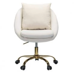 Savas 24 in. Width Big and Tall Ivory Fabric Task Chair with Adjustable Height by JAYDEN CREATION -JAYDEN CREATION Sales ivory jayden creation task chairs chm6075o ivory 44 1000
