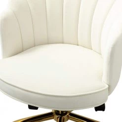 Rebeca Ivory Swivel Velvet Task Chair with Tufted Back by JAYDEN CREATION -JAYDEN CREATION Sales ivory jayden creation task chairs ofm0165 ivory 4f 1000