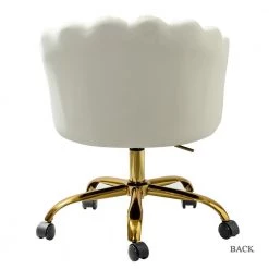 Rebeca Ivory Swivel Velvet Task Chair with Tufted Back by JAYDEN CREATION -JAYDEN CREATION Sales ivory jayden creation task chairs ofm0165 ivory 66 1000