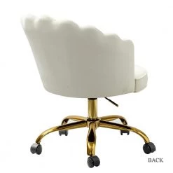 Rebeca Ivory Swivel Velvet Task Chair with Tufted Back by JAYDEN CREATION -JAYDEN CREATION Sales ivory jayden creation task chairs ofm0165 ivory c3 1000