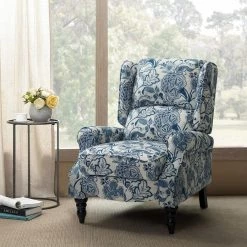 Bogazk Jacobean Comfy Manual Recliner with Wood Base by JAYDEN CREATION -JAYDEN CREATION Sales jacobean jayden creation recliners hrchd0194 11 31 1000