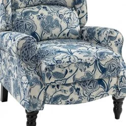 Bogazk Jacobean Comfy Manual Recliner with Wood Base by JAYDEN CREATION -JAYDEN CREATION Sales jacobean jayden creation recliners hrchd0194 11 4f 1000