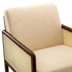 Deiphobus Linen Armchair with Rattan Design by JAYDEN CREATION -JAYDEN CREATION Sales linen jayden creation accent chairs chaf0418 linen 1f 1000