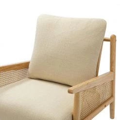 Kamil Linen Armchair with Solid Wood Legs set of 2 by JAYDEN CREATION -JAYDEN CREATION Sales linen jayden creation accent chairs chs0553 linen s2 1f 1000