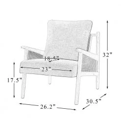 Kamil Linen Armchair with Solid Wood Legs set of 2 by JAYDEN CREATION -JAYDEN CREATION Sales linen jayden creation accent chairs chs0553 linen s2 76 1000