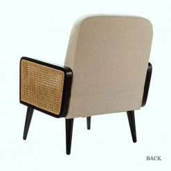 Elva Linen Armchair with Wood Base (Set of 2) by JAYDEN CREATION -JAYDEN CREATION Sales linen jayden creation accent chairs hm0730 linen s2 c3 1000