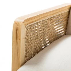 Delphine Linen Natural Legs Cane Accent Chair by JAYDEN CREATION -JAYDEN CREATION Sales linen jayden creation accent chairs hm18223 linen 44 1000